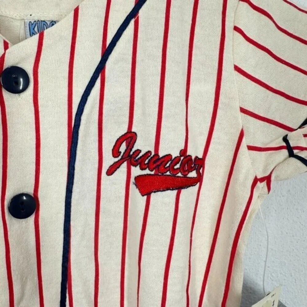 Vintage Kids‎ N Fun Baseball Uniform Outfit Shorts Embroidered Sporty Size 12M